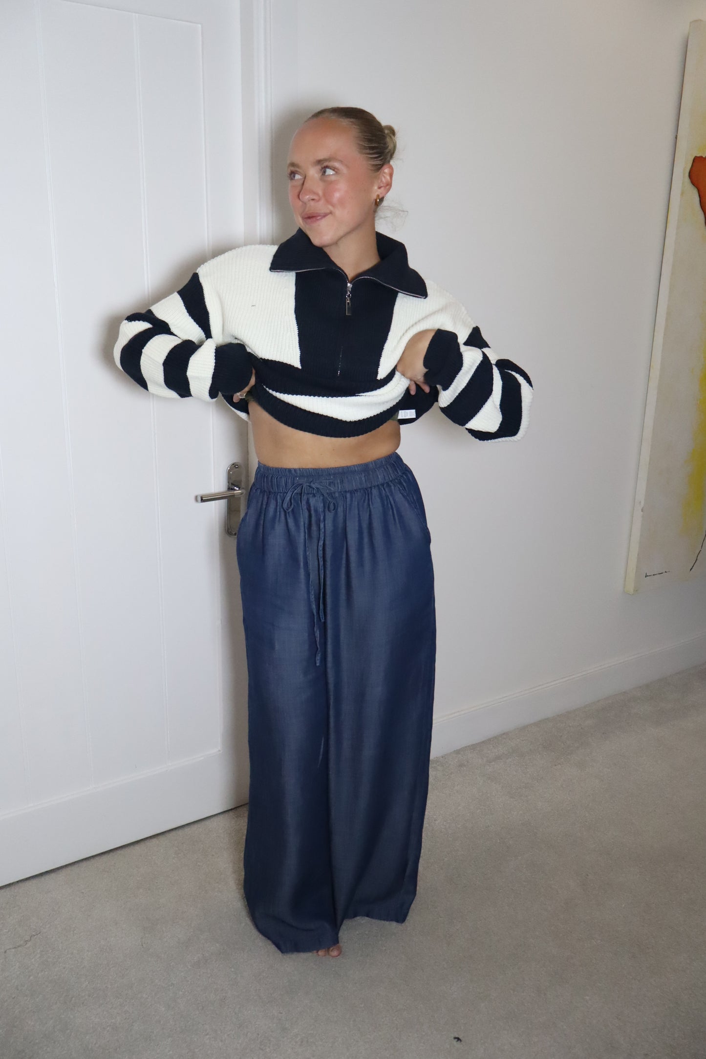 Denim Drawstring Trousers