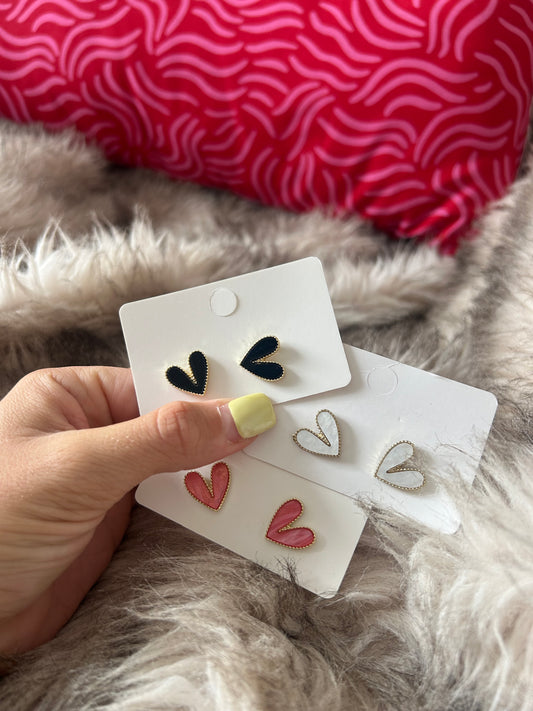 Block Heart stud