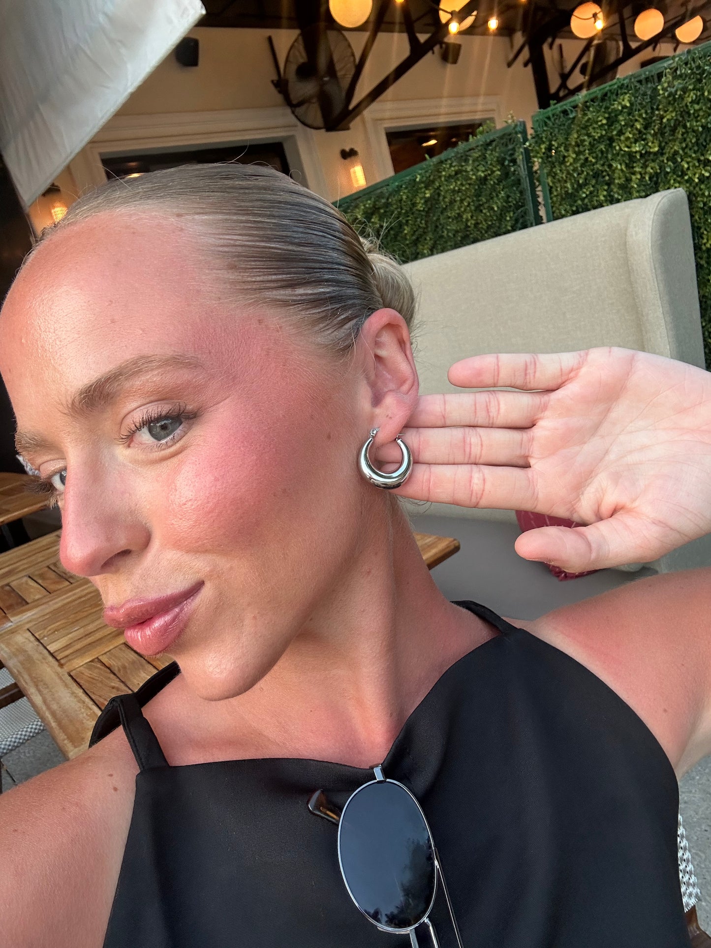 Large statment hoop earrings