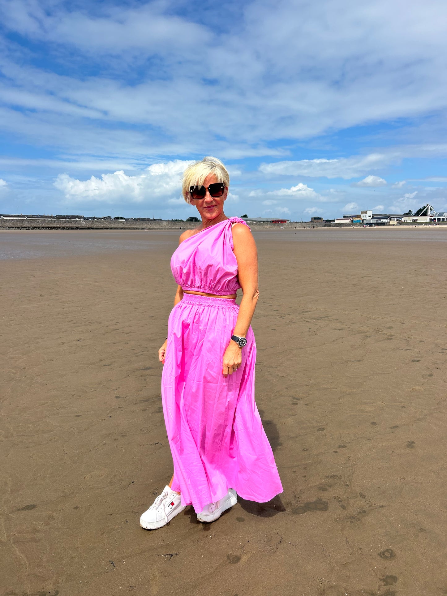 Long skirt with elasticated waist