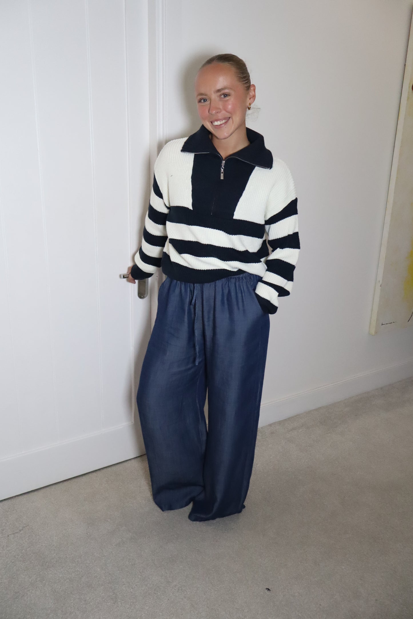 Denim Drawstring Trousers