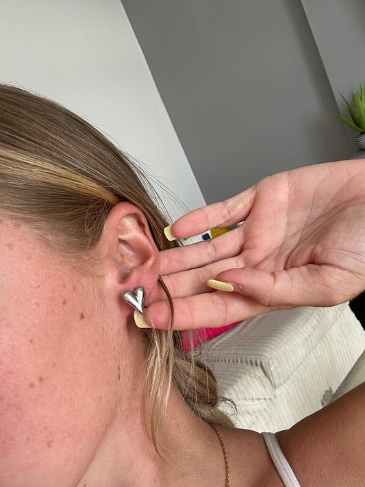 Heart Stud Earrings