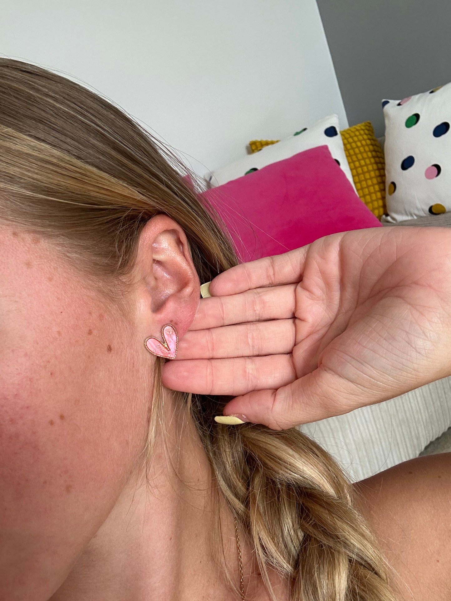 Block Heart stud