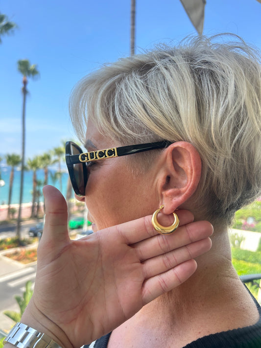 Large statment hoop earrings
