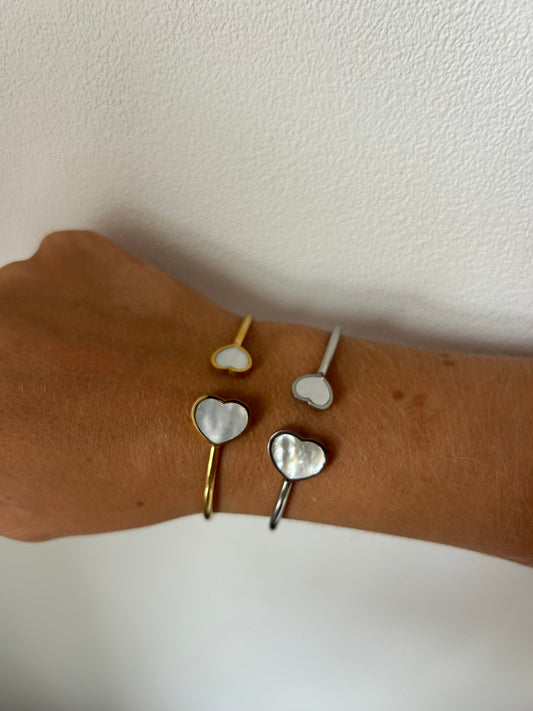 Double Heart Bangle