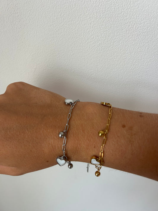 Heart chain bracelet