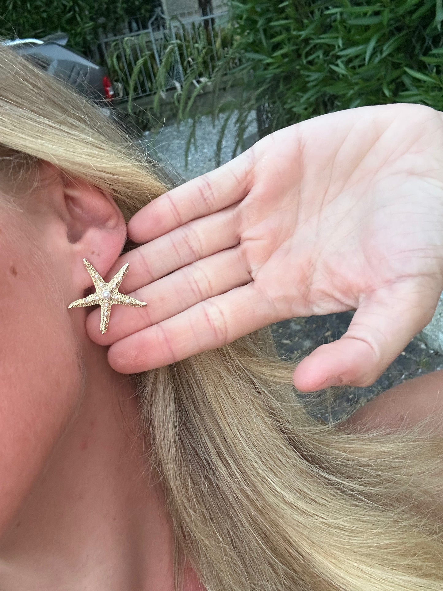 Starfish & Pearl Earrings