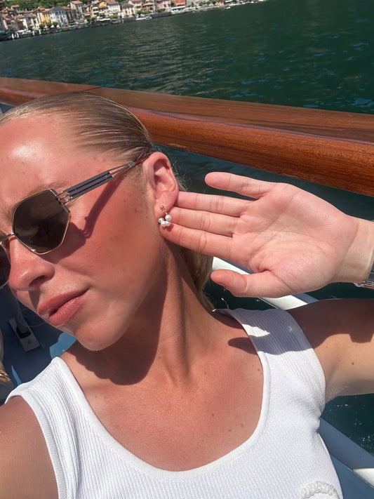 Pearl Hoop Earrings
