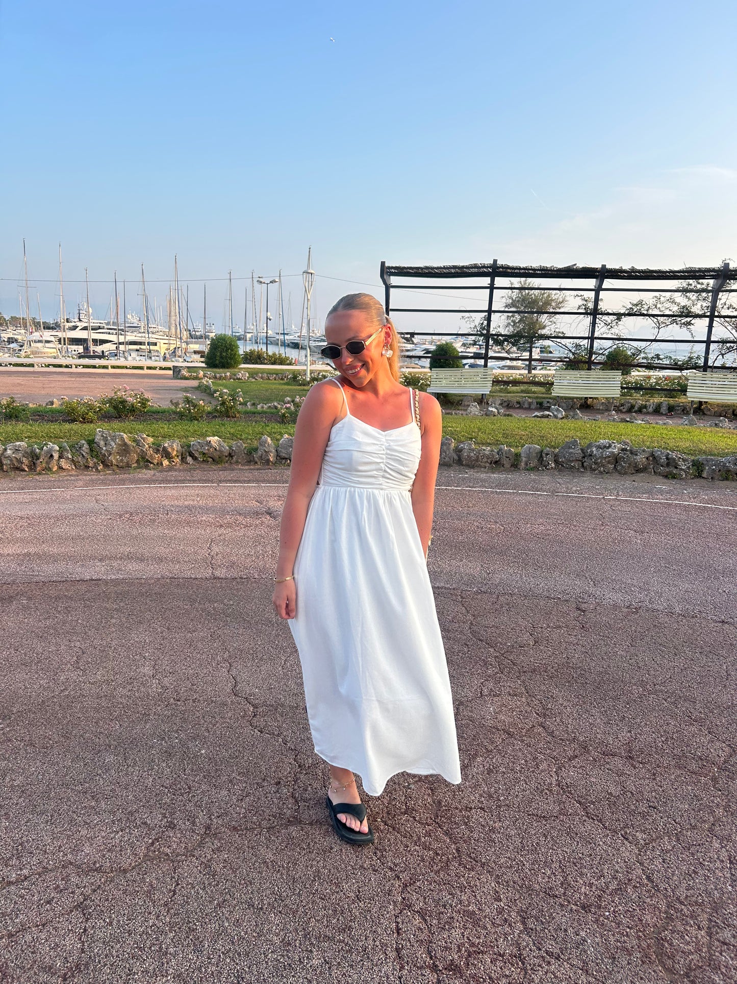 Midi Dress with gathered bustier